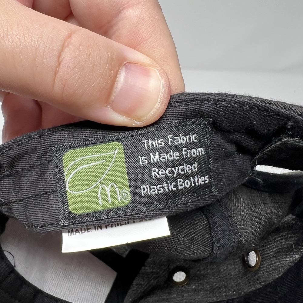 McDonald's Employee 5 Panel Hat Cap Uniform Adjustable Strapback Black Costume - Picture 9 of 11